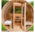 6 person canopy panoramic barrel sauna kit