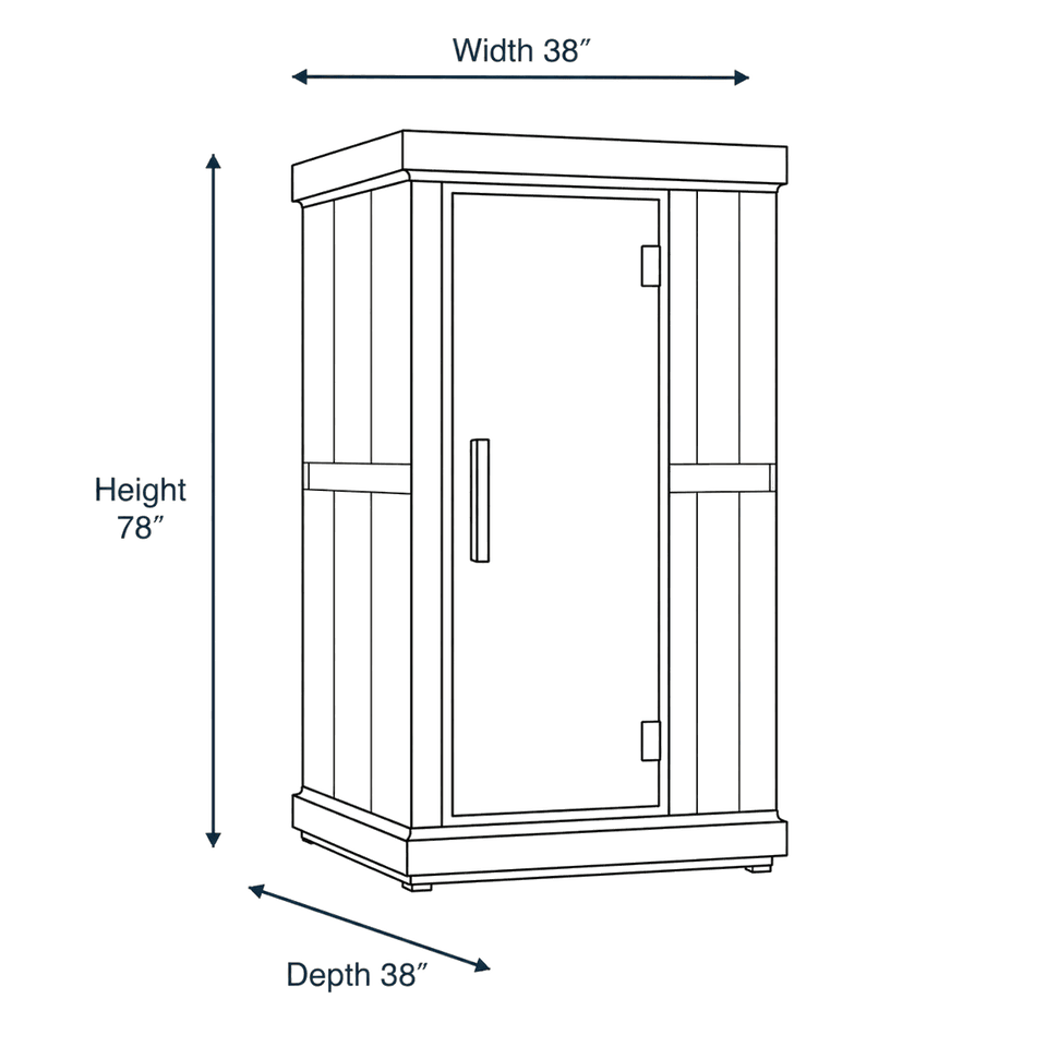1 Person Infrared Sauna (Full Spectrum) - FD-1 dimensions diagram