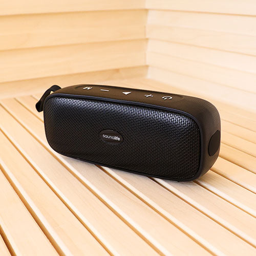 SaunaLife Verse Bluetooth portable sauna speaker streaming high-fidelity music with deep bass