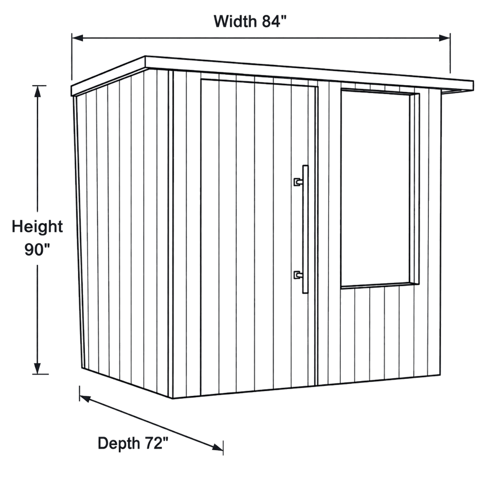 4 Person Outdoor - Vim Oblique dimensions diagram