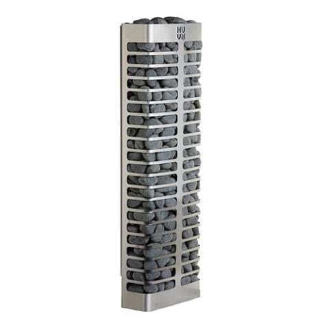 HUUM STEEL Mini 3.5kW Heater, HUUM UKU WiFi Control, and Stones
