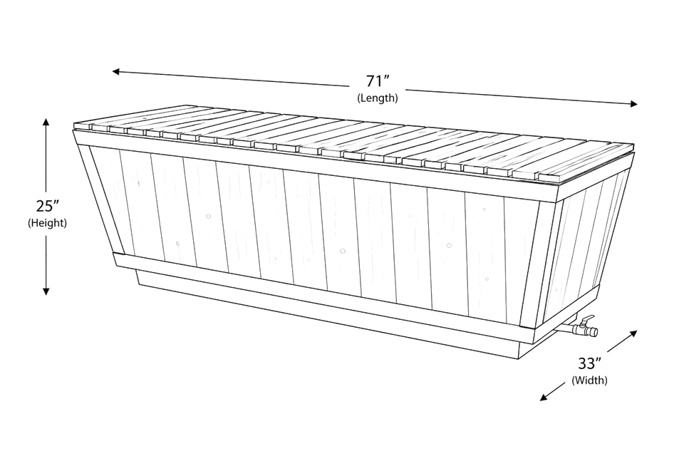 Polar Plunge Tub dimensions diagram