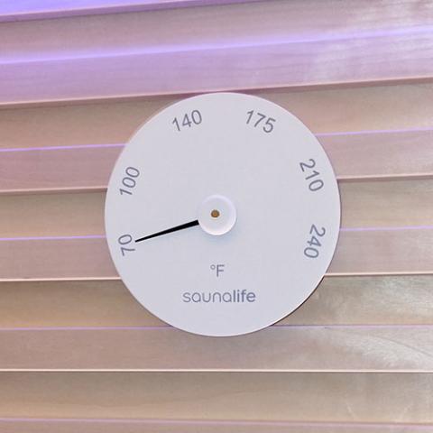 Wooden 1-Gallon Sauna Bucket Set with Wood Ladle and Thermometer