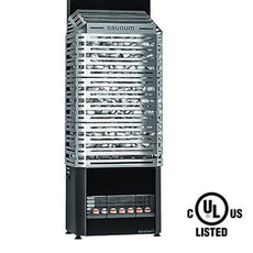 Saunum AIR 10 Heater, AirIQ WiFi, and Stones (Stainless Steel)