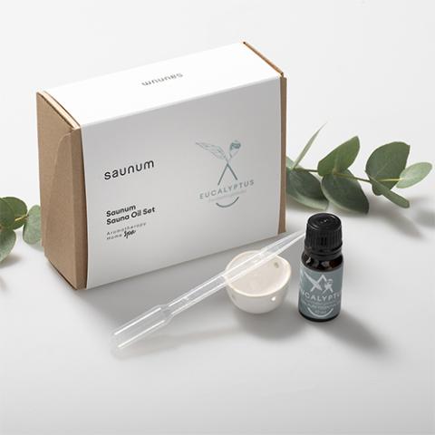 Saunum Aroma Oil Set - Eucalyptus Aroma Oil with Reservoir, 10 mL