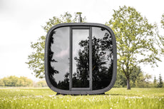 6 Person Outdoor Sauna - Leil® Black Cube Comfort