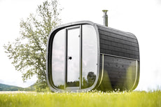 6 Person Outdoor Sauna - Leil® Black Cube Comfort