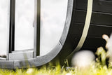 6 Person Outdoor Sauna - Leil® Black Cube Comfort