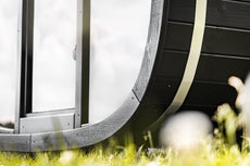 6 Person Outdoor Sauna - Leil® Black Cube Comfort