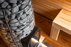 6 Person Outdoor Sauna - Leil® Black Cube Comfort