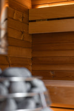 6 Person Outdoor Sauna - Leil® Black Cube Comfort