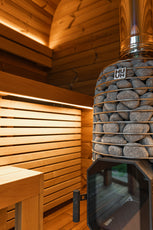 6 Person Outdoor Sauna - Leil® Black Cube Comfort