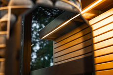 6 Person Outdoor Sauna - Leil® Black Cube Comfort