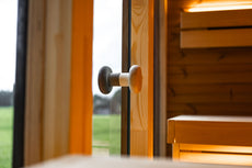 6 Person Outdoor Sauna - Leil® Black Cube Comfort