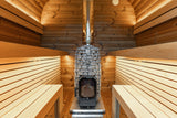 6 Person Outdoor Sauna - Leil® Black Cube Comfort