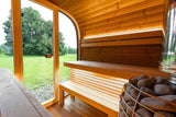 6 Person Outdoor Sauna - Leil® Black Cube Comfort