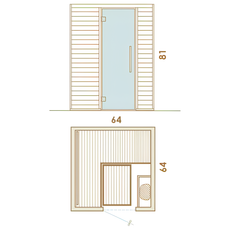 2 Person Indoor Auroom Baia - Aspen Wood