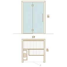 2 - 4 Person Indoor Auroom Cala Glass