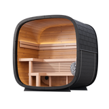 4 Person Outdoor Sauna - Leil® Black Cube Classic