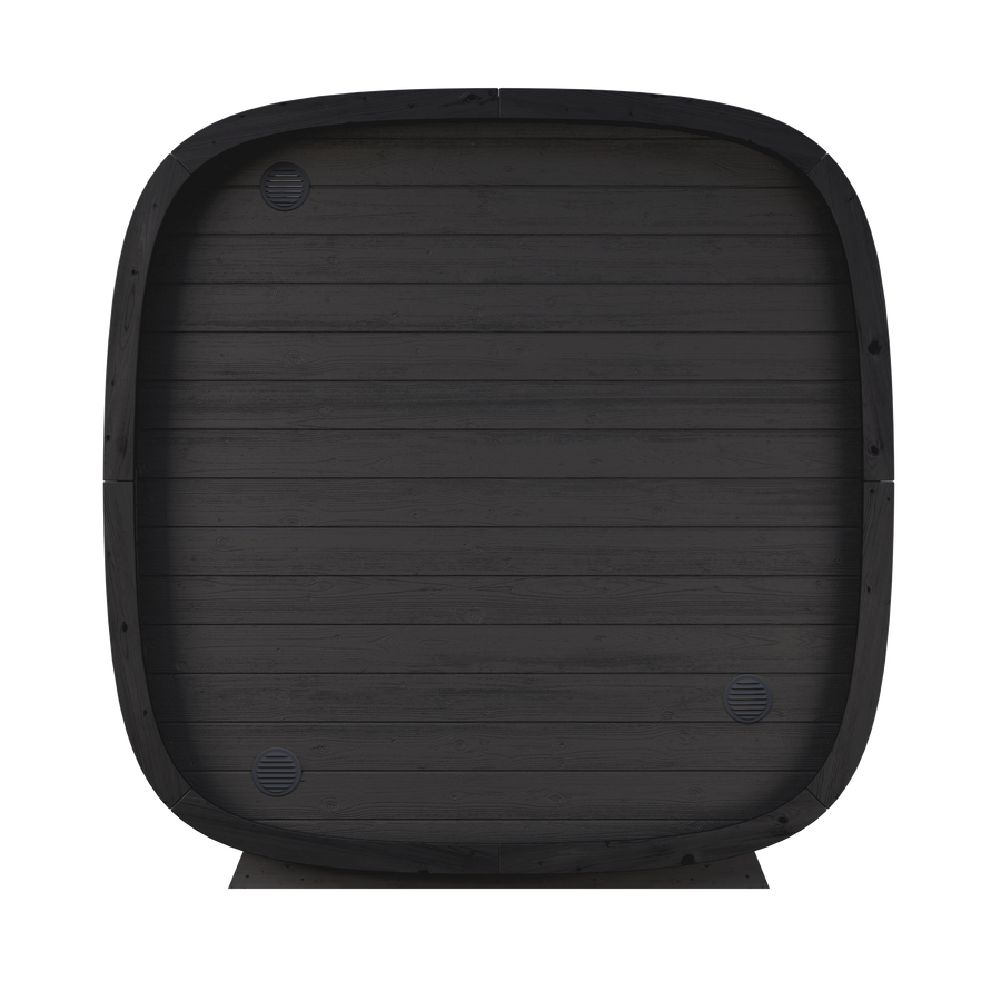 4 Person Outdoor Sauna - Leil® Black Cube Classic