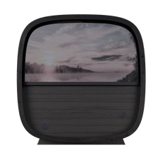 6 Person Outdoor Sauna - Leil® Black Cube Comfort