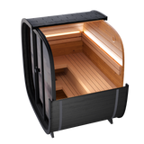 4 Person Outdoor Sauna - Leil® Black Cube Classic