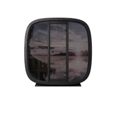 4 Person Outdoor Sauna - Leil® Black Cube Classic