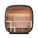 4 Person Outdoor Sauna - Leil® Black Cube Classic