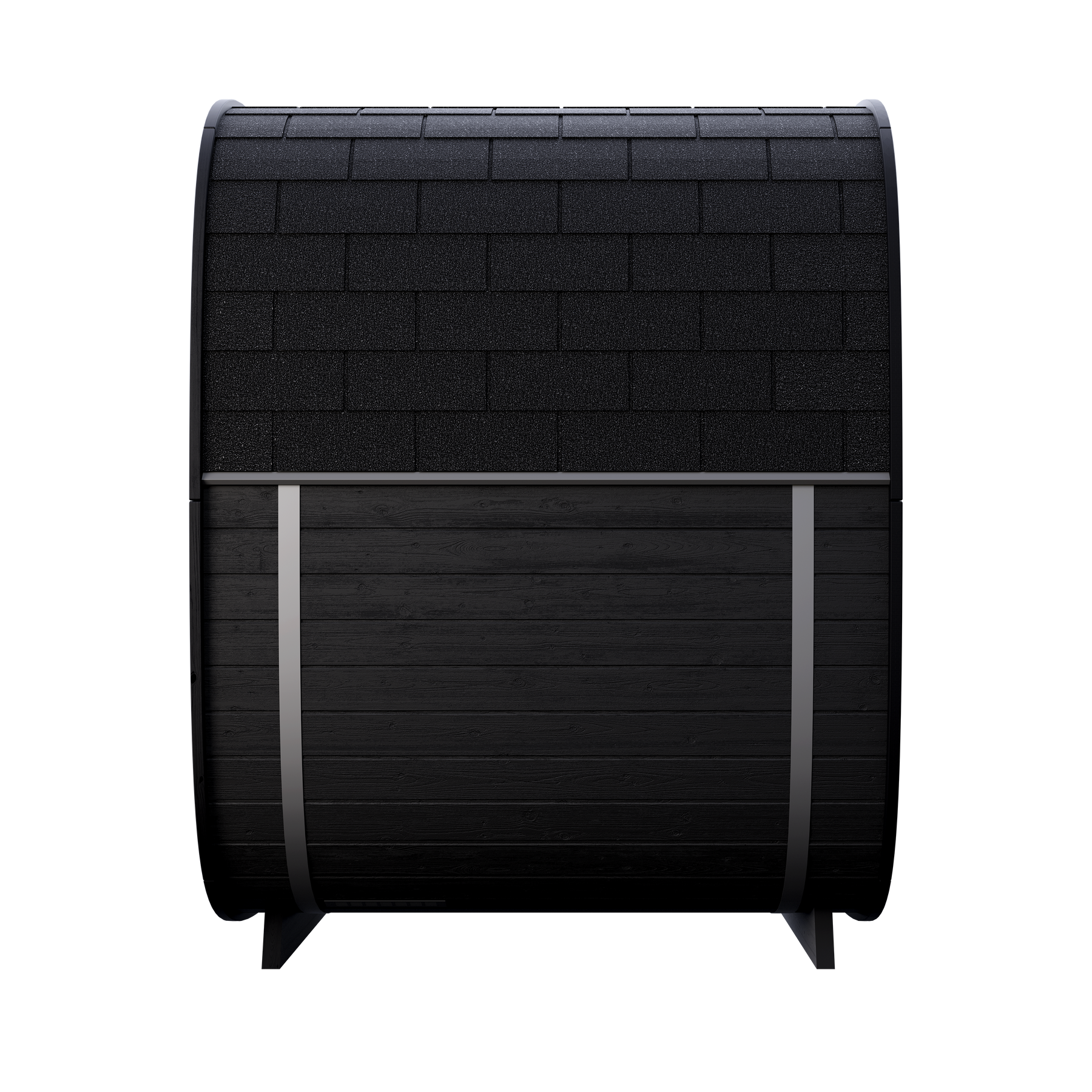 4 Person Outdoor Sauna - Leil® Black Cube Classic