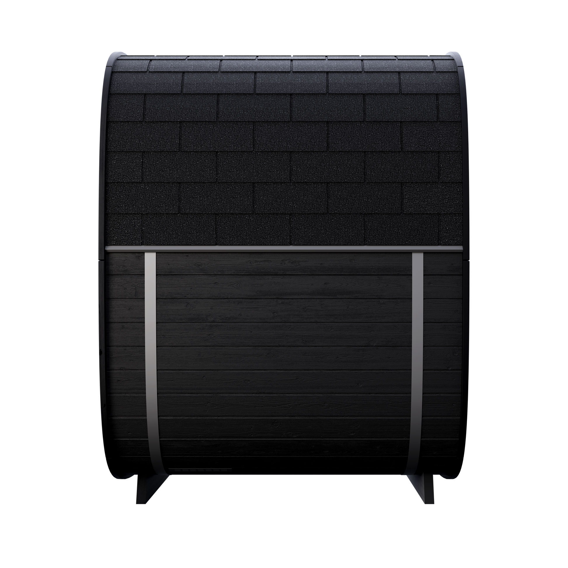 4 Person Outdoor Sauna - Leil® Black Cube Classic