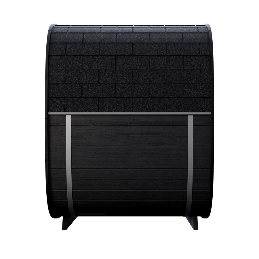 4 Person Outdoor Sauna - Leil® Black Cube Classic