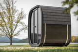 4 Person Outdoor Sauna - Leil® Black Cube Classic