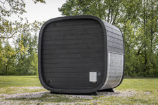 4 Person Outdoor Sauna - Leil® Black Cube Classic