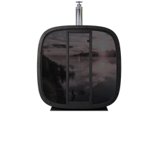 6 Person Outdoor Sauna - Leil® Black Cube Comfort