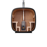 6 Person Outdoor Sauna - Leil® Black Cube Comfort