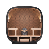 4 Person Outdoor Sauna - Leil® Black Cube Premium