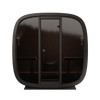 4 Person Outdoor Sauna - Leil® Black Cube Premium