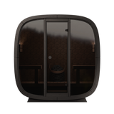 4 Person Outdoor Sauna - Leil® Black Cube Premium