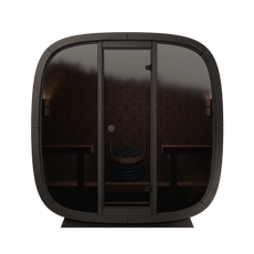 4 Person Outdoor Sauna - Leil® Black Cube Premium