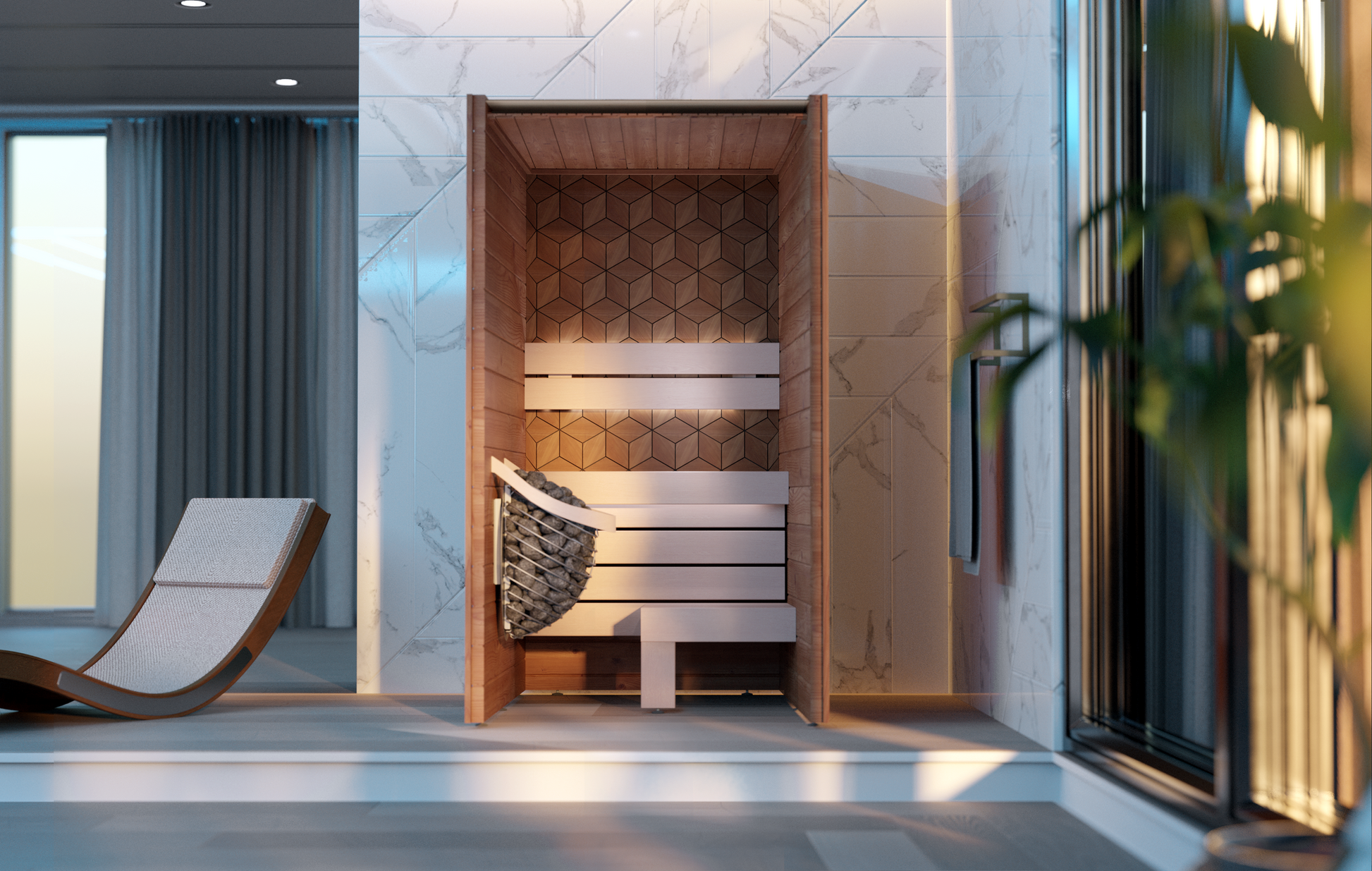 1 Person Indoor Sauna - Leil® Como 1-120