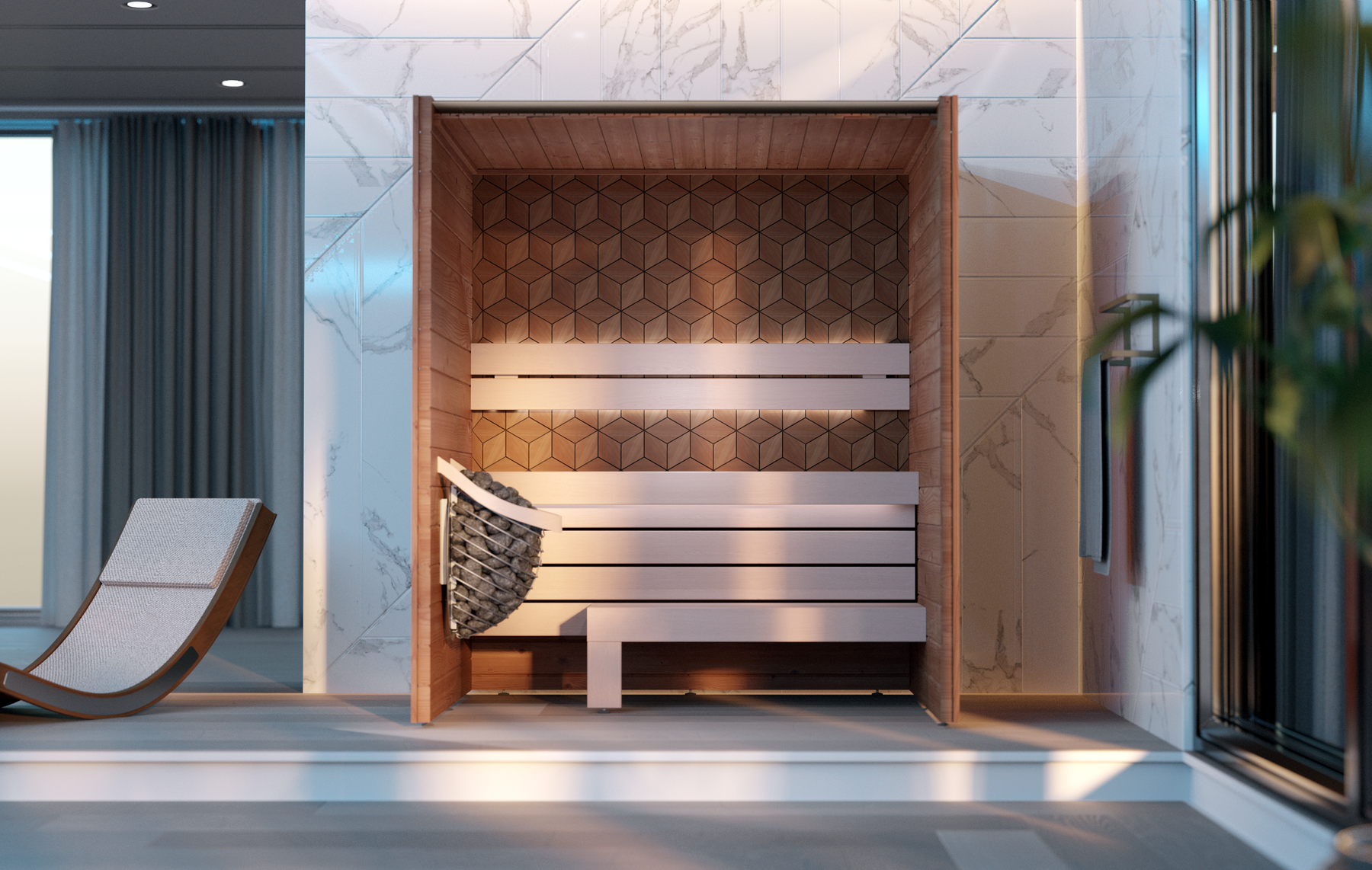 3 Person Indoor Sauna - Leil® Como 3-180