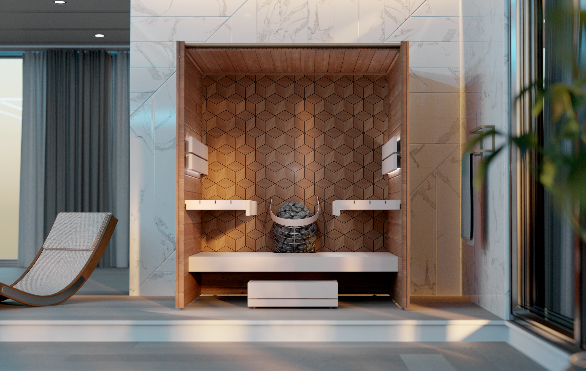 4 Person Indoor Sauna - Leil® Como 4-180