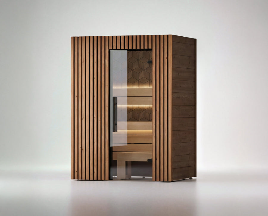 2 Person Indoor Sauna Leil Como 2-150 with modern design and spacious interior for home wellness spaces
