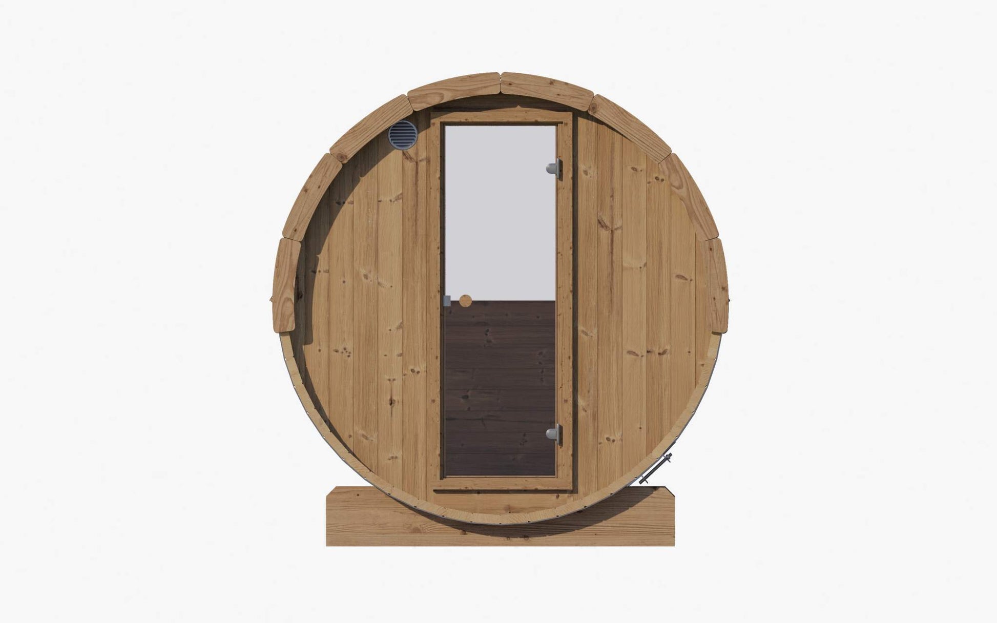 3 Person Barrel Sauna w/ Rear Window - E6W