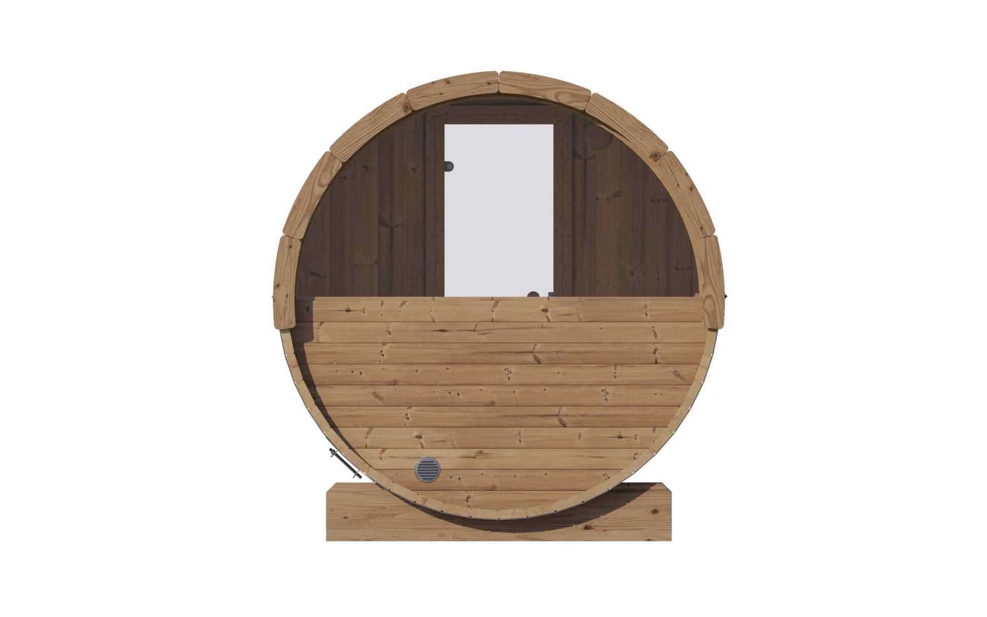 3 Person Barrel Sauna w/ Rear Window - E6W