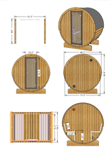 3 Person Barrel Sauna - SaunaLife E6