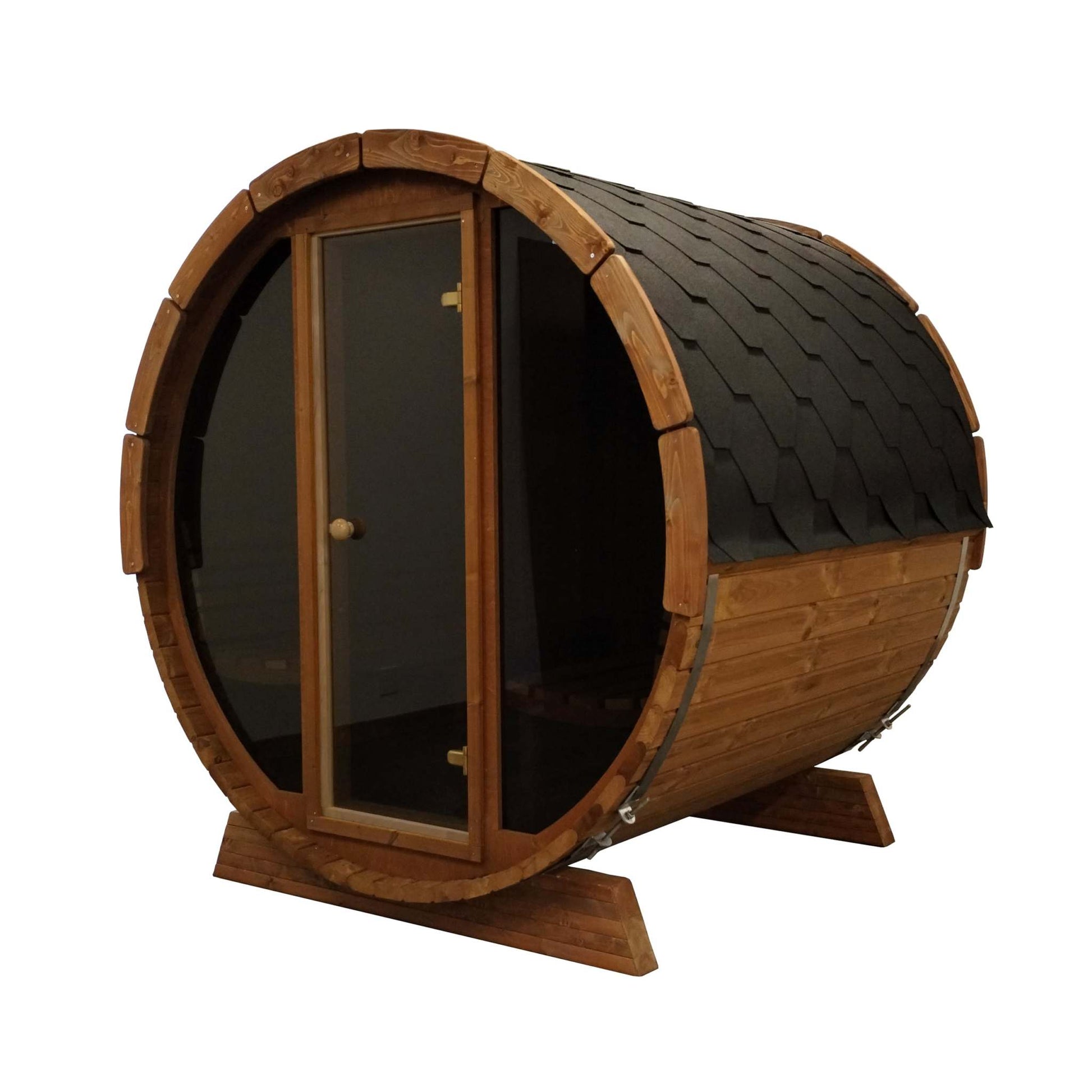 4 Person Barrel Sauna w/ Rear Window - E7W