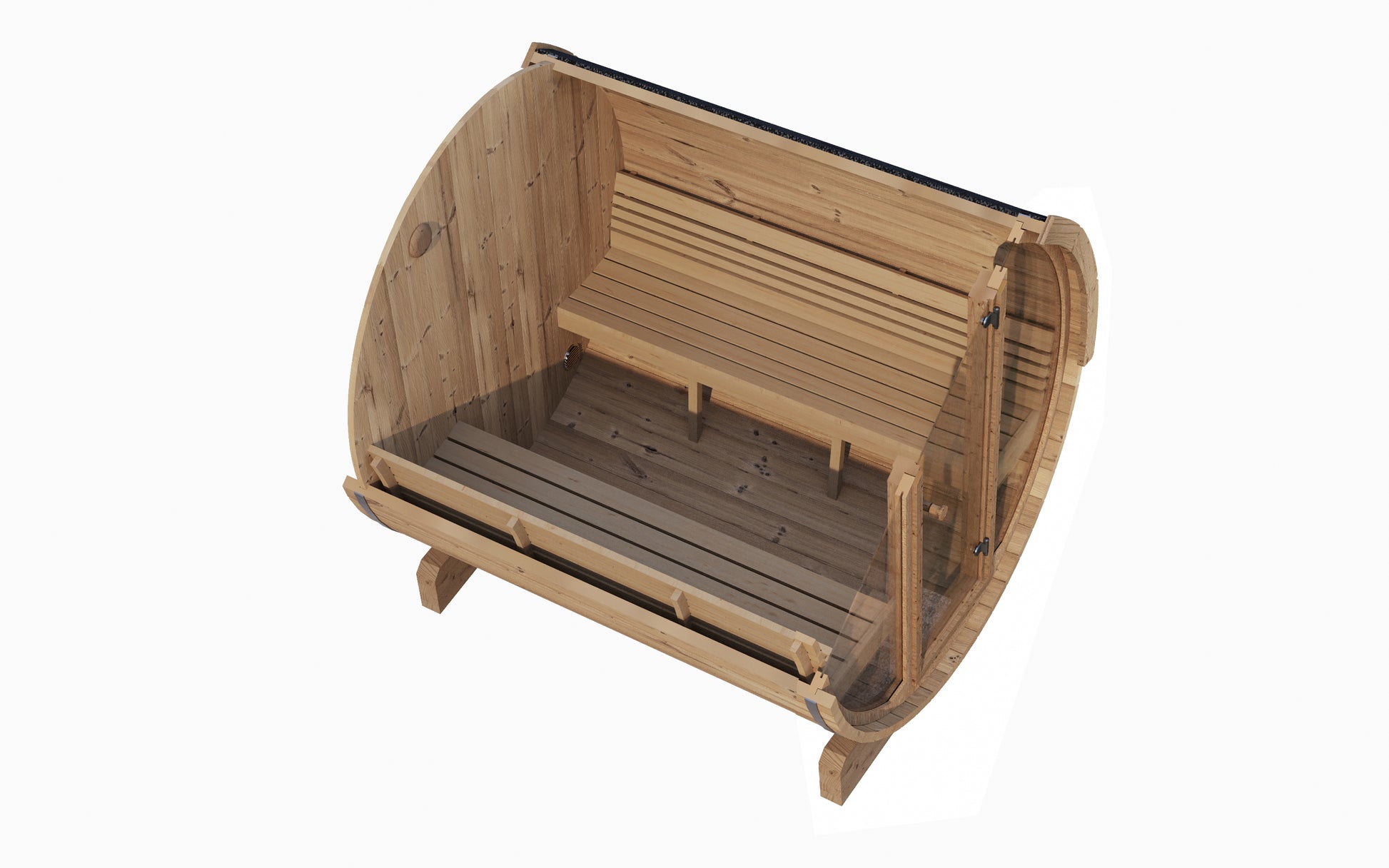 6 Person Barrel Sauna w/Front Window - E8g