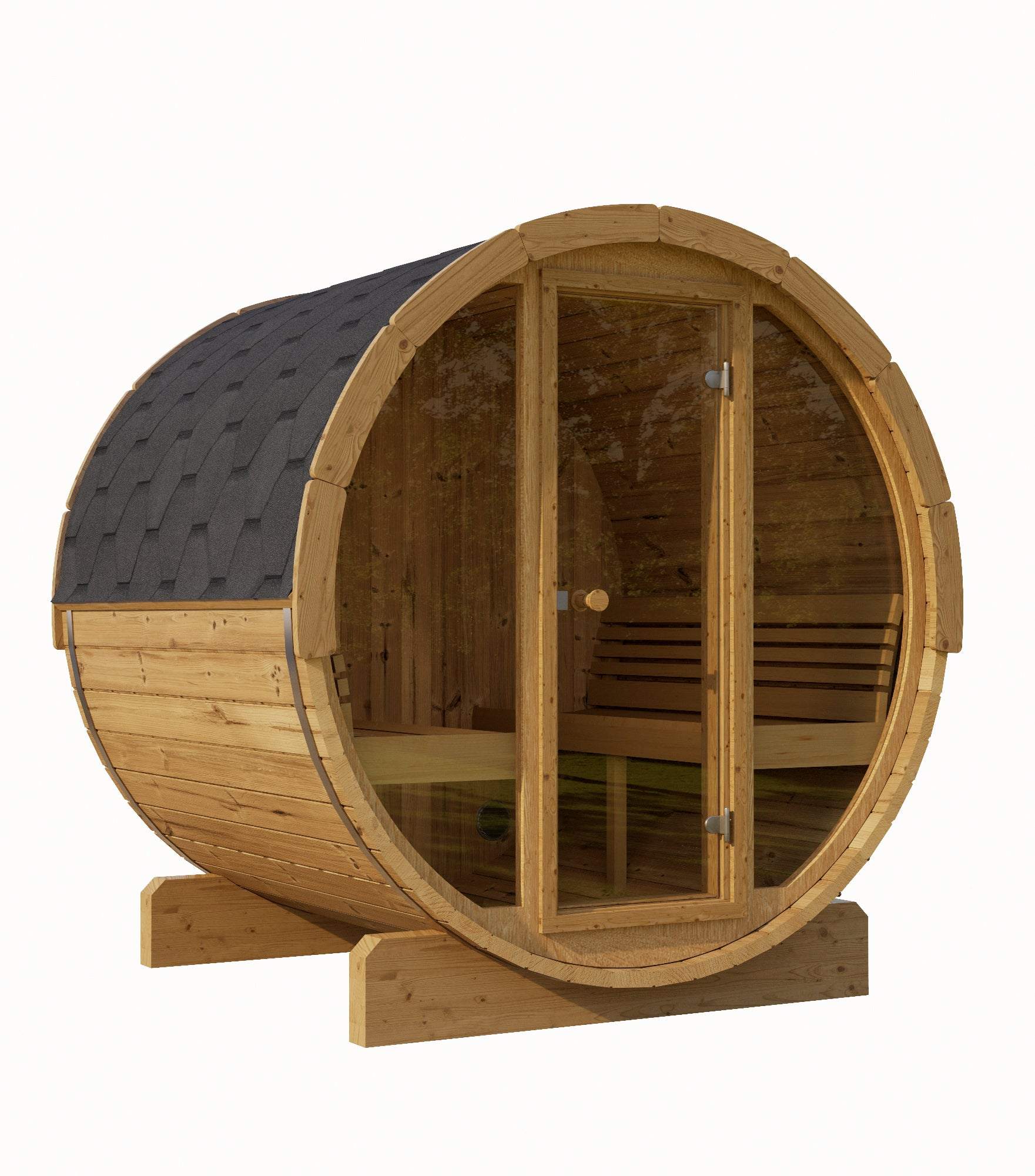 6 Person Barrel Sauna w/Front Window - E8g