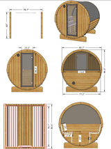 6 Person Barrel Sauna